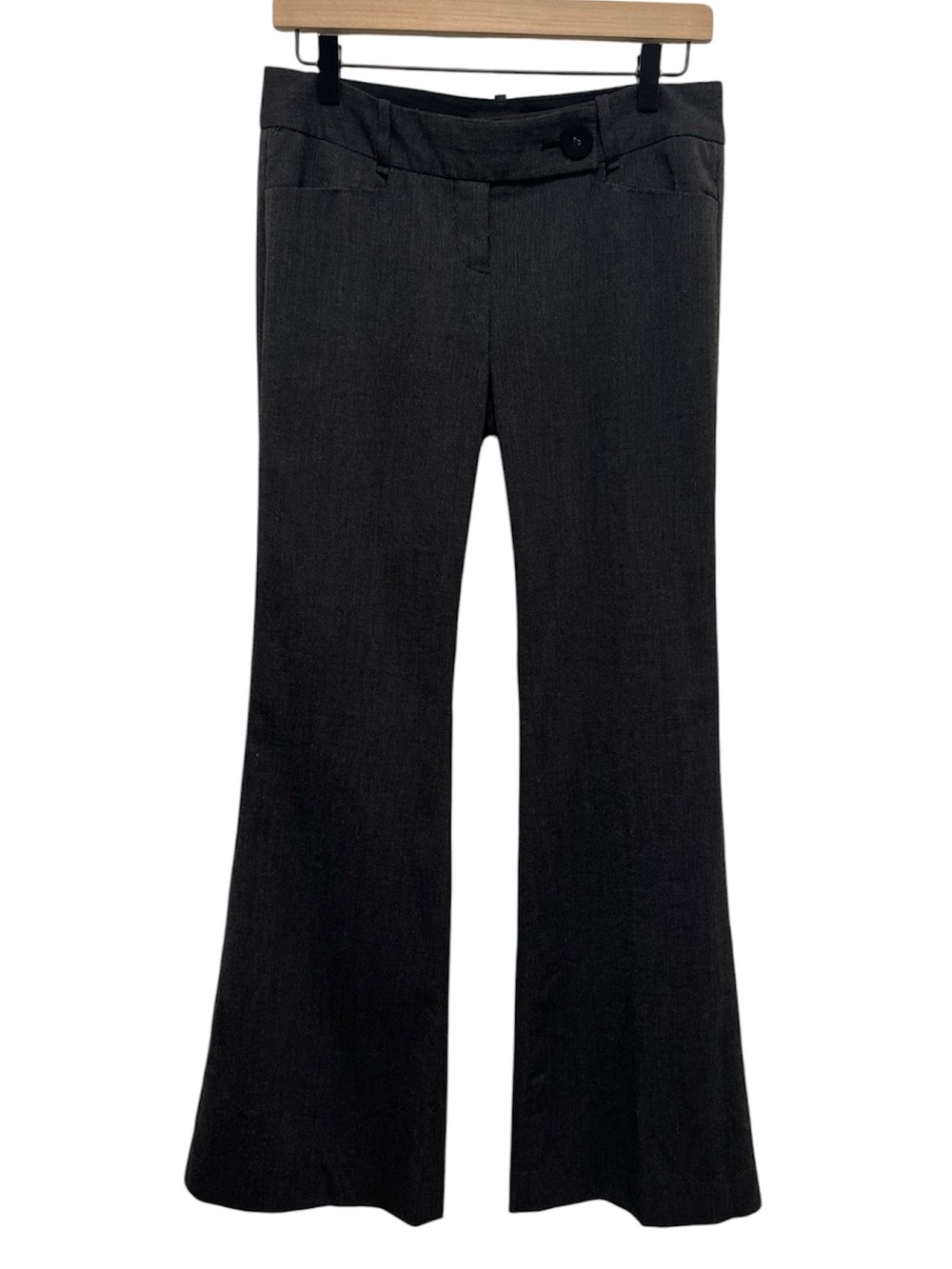 The Limited Y2K Low Rise Tailored Black Flare Trouser Pants Size 2